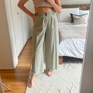 Madewell mint green high waist trousers size 10